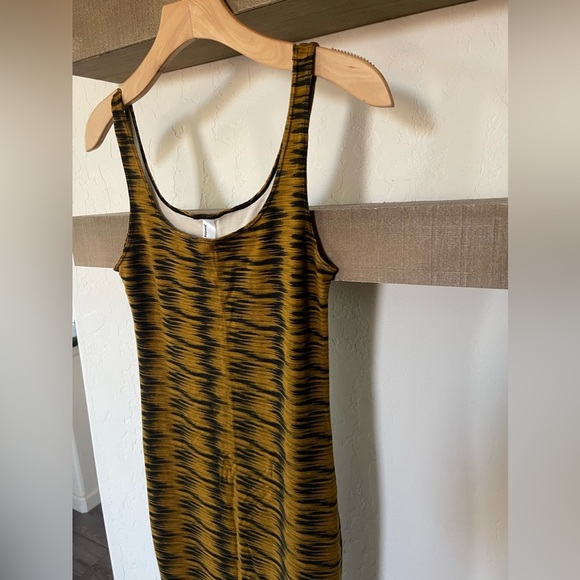 American Apparel| Mustard & Black Bodycon Dress, Size Medium•••Hyena - Picture 5 of 12